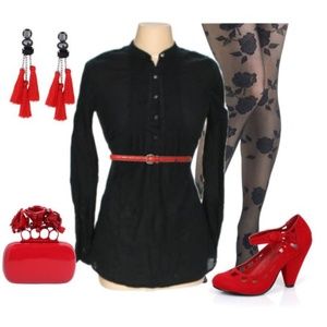 • {Converse} Black Embellished Tunic